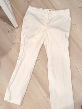 J. Crew Stretch Cotton White Pants